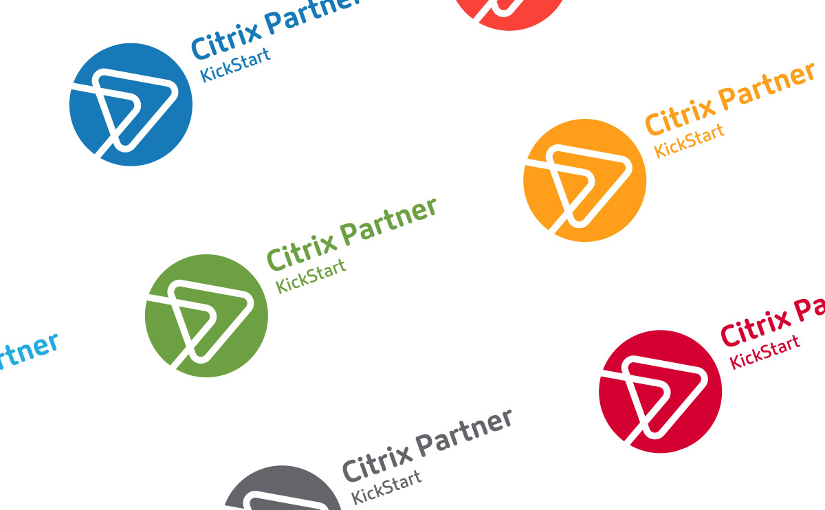 Citrix Kickstarter brand identity, logo color versions
