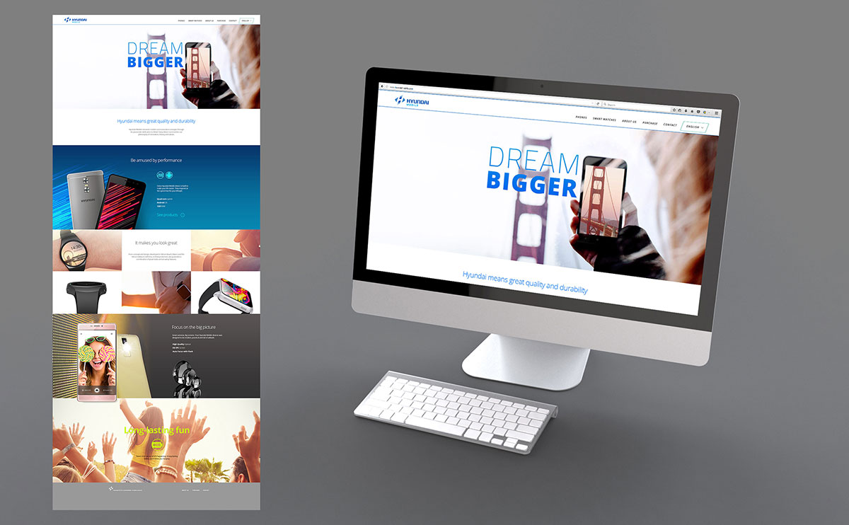 Home page mockup