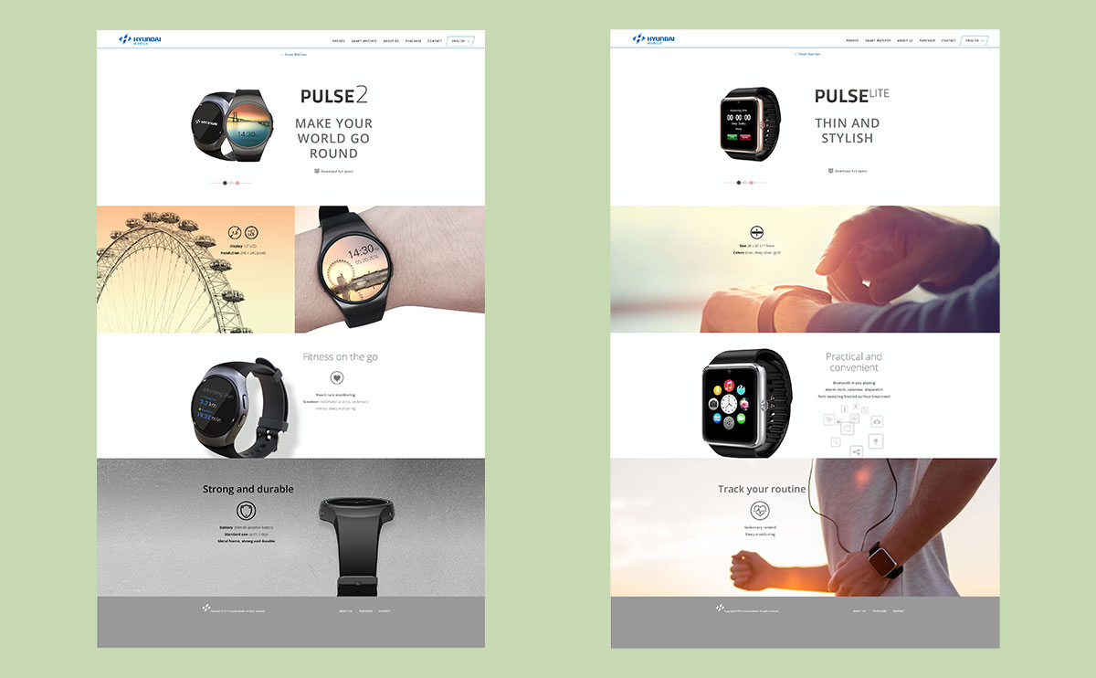 Interior product pages – Smart Watches