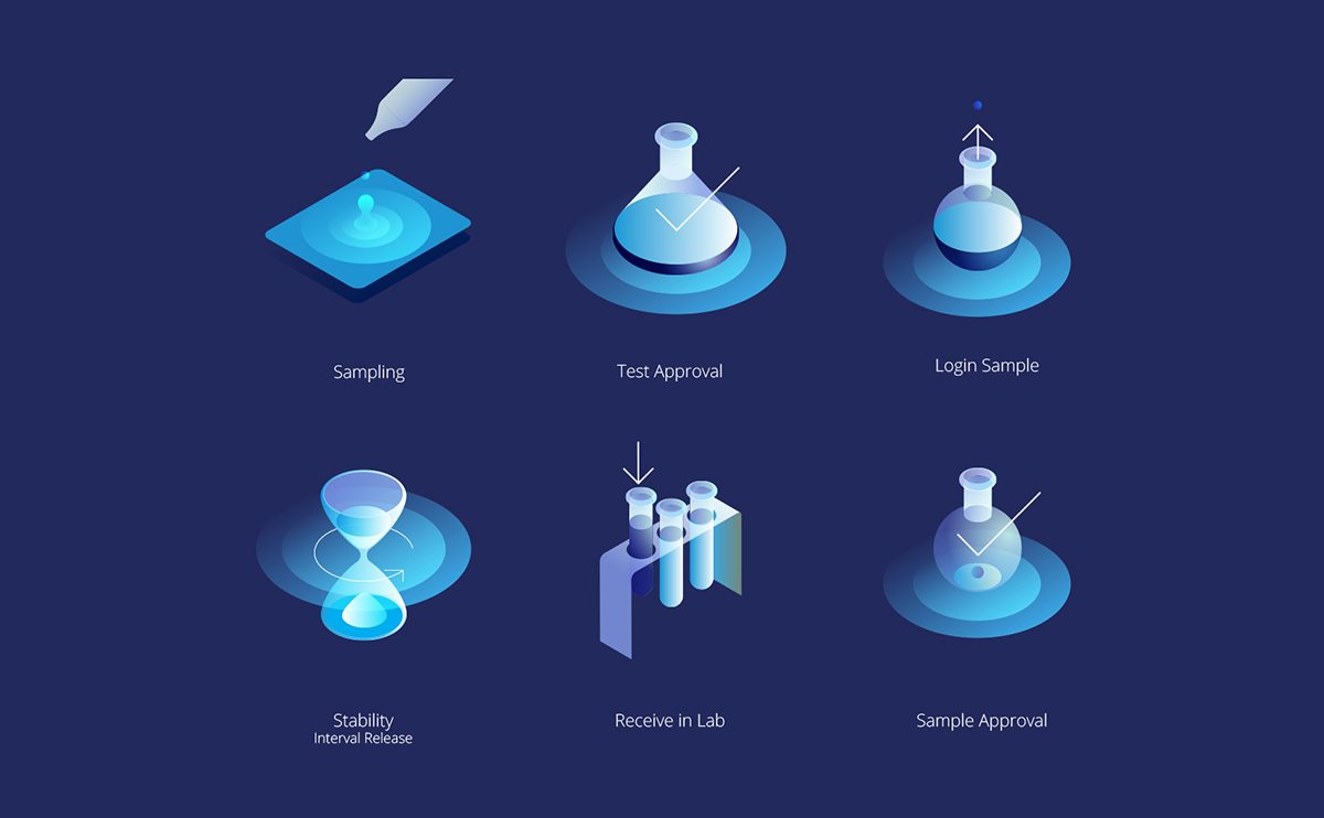 set of finished icons